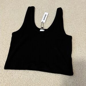 Black garage tank top - large